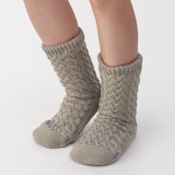 婦人　足なり直角　再生ポリエステル　内側ボア　ルームソックス