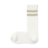 婦人　足なり直角　履き口やわらか　くしゅっと履ける　リブ編み靴下（ライン）
