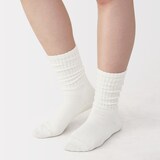 婦人　足なり直角　履き口やわらか　くしゅっと履ける　リブ編み靴下