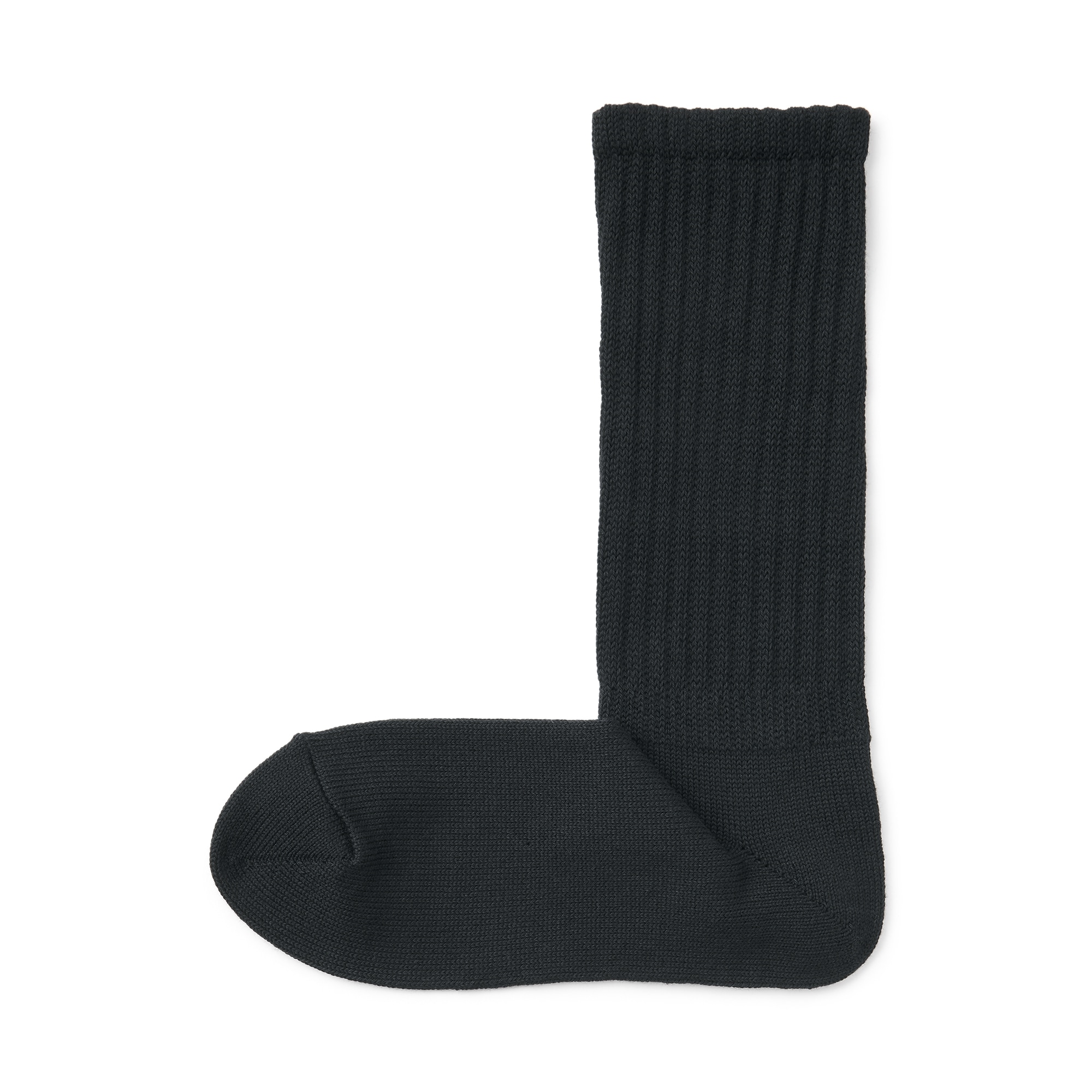 婦人　足なり直角　履き口やわらか　くしゅっと履ける　リブ編み靴下