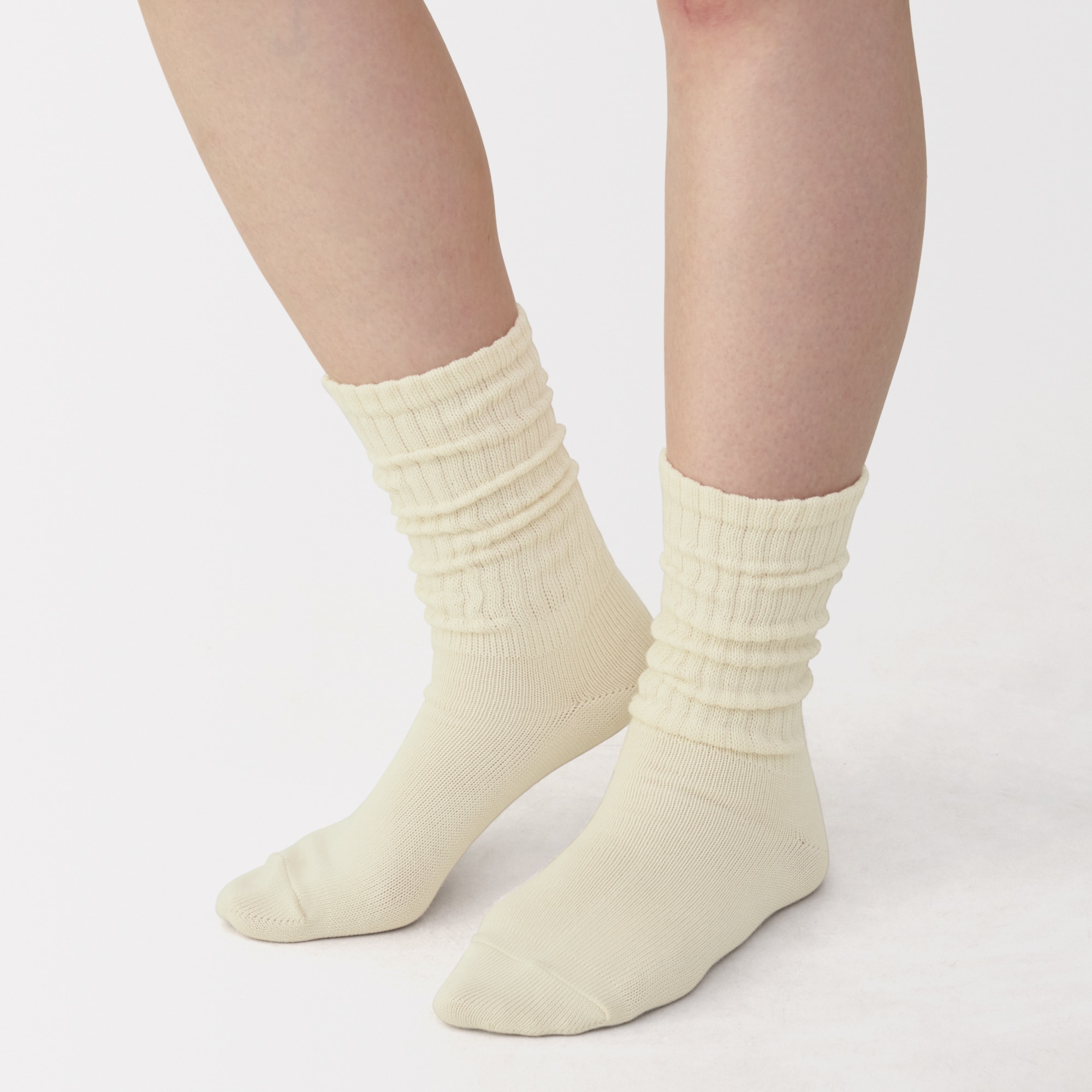 婦人　足なり直角　履き口やわらか　くしゅっと履ける　リブ編み靴下