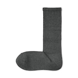 婦人　足なり直角　履き口やわらか　くしゅっと履ける　リブ編み靴下　※杢色