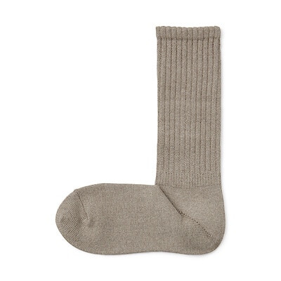 婦人　足なり直角　履き口やわらか　くしゅっと履ける　リブ編み靴下