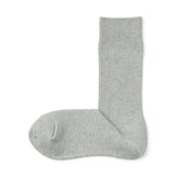 婦人　足なり直角　リブ編み靴下※杢色