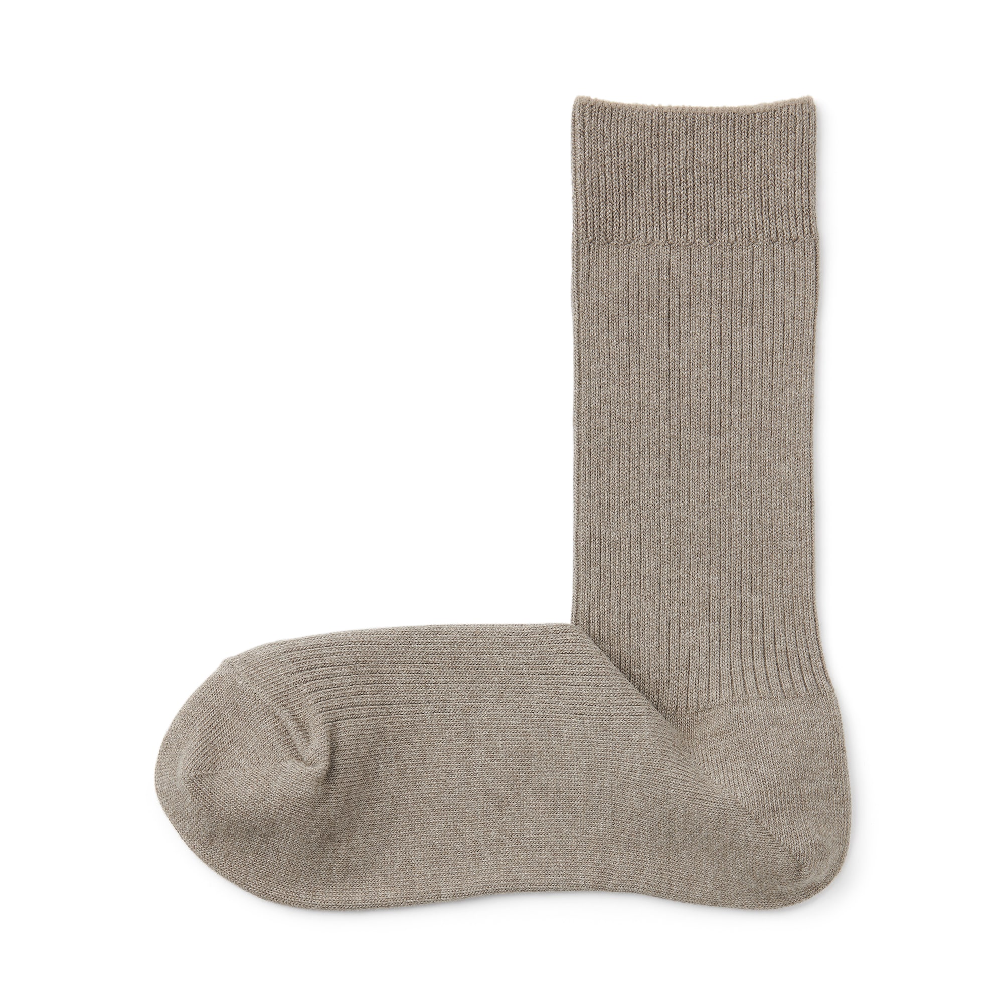 婦人　足なり直角　リブ編み靴下※杢色