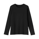 婦人　起毛フライス編みクルーネック長袖Ｔシャツ