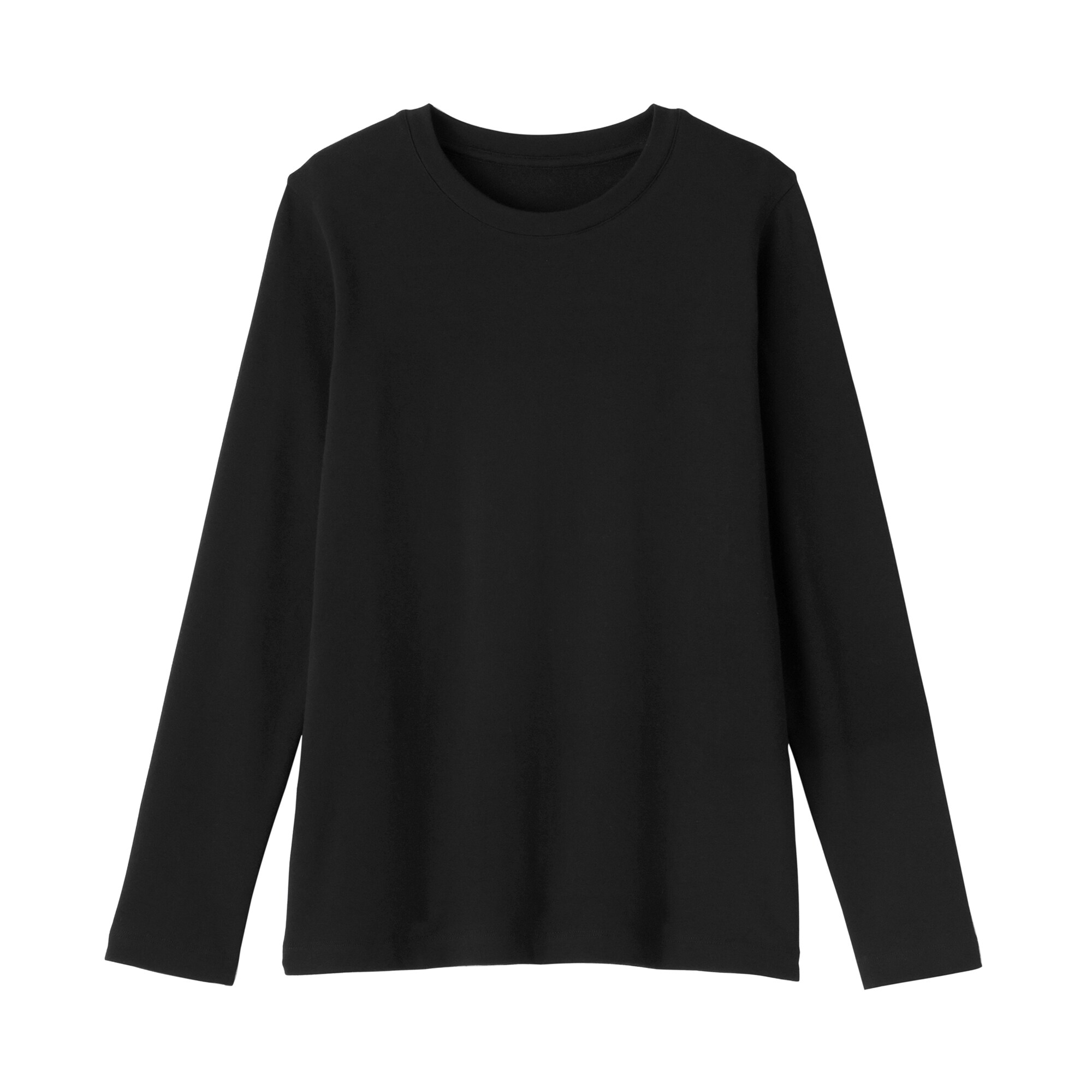 婦人 起毛フライス編みクルーネック長袖Tシャツ | 無印良品