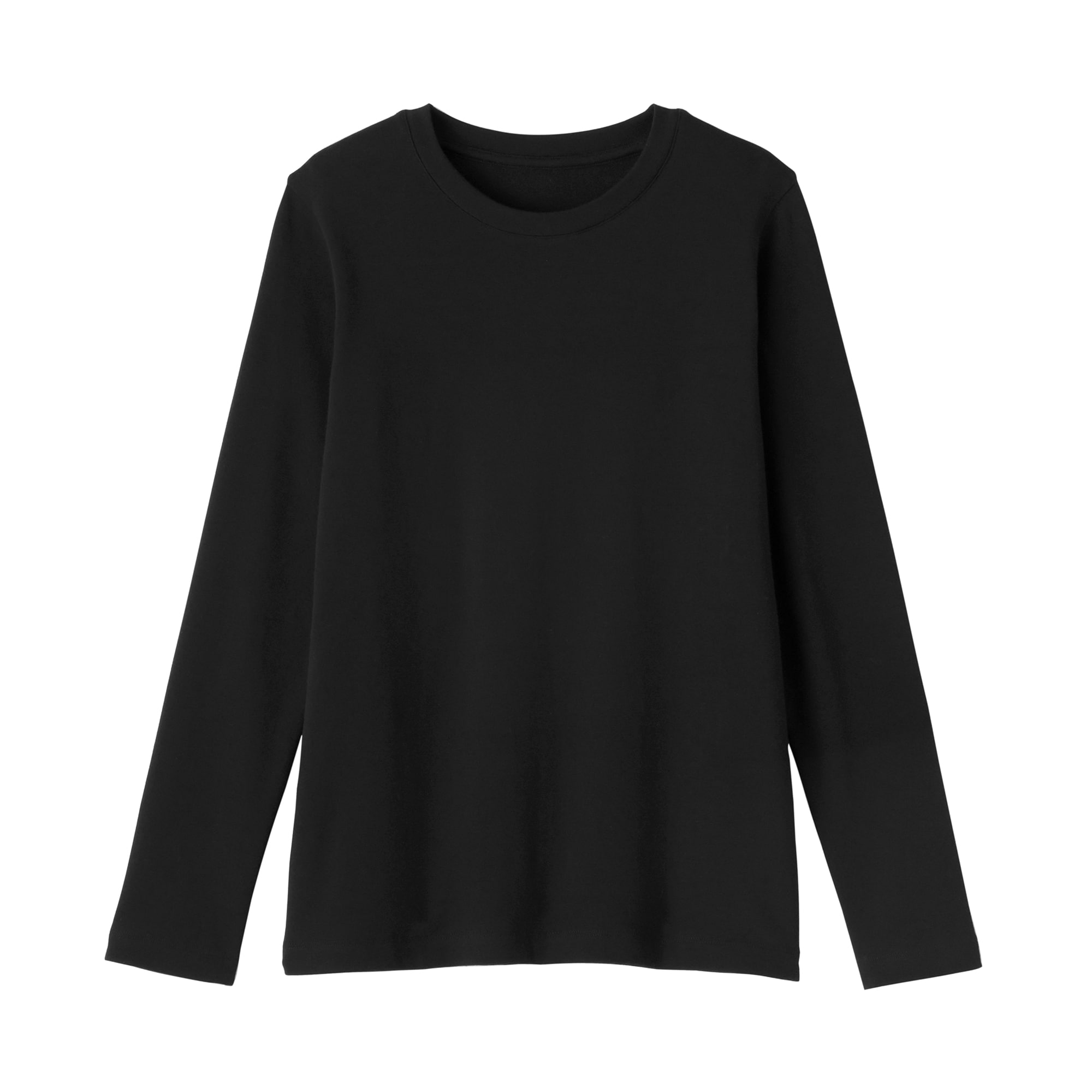 婦人　起毛フライス編みクルーネック長袖Ｔシャツ