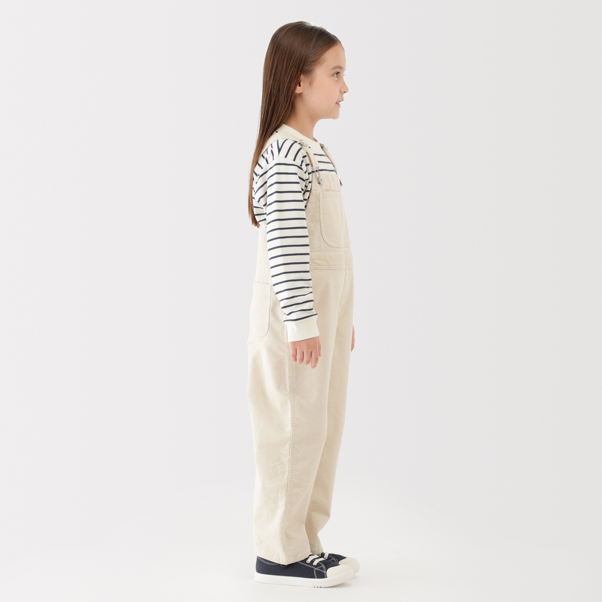 キッズ　ストレッチコーデュロイオーバーオール