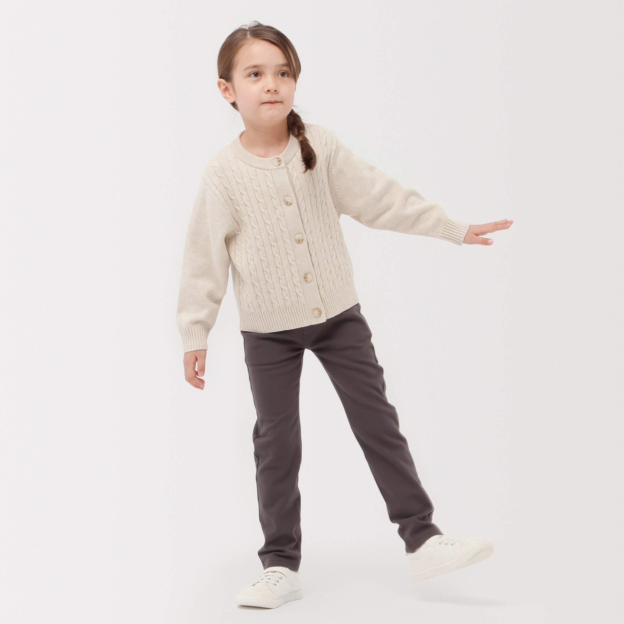 キッズ　ストレッチ裏起毛スリムフィットパンツ