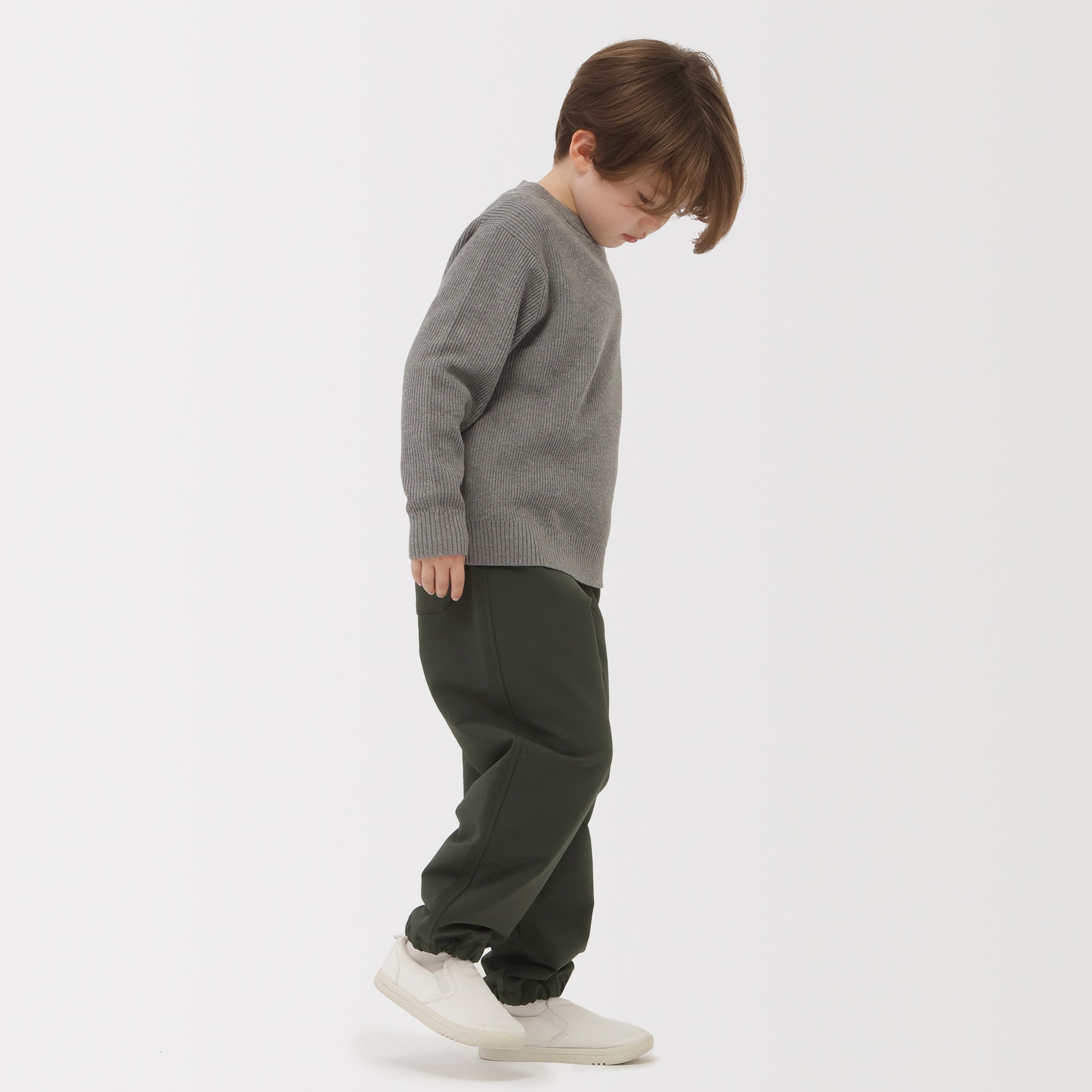 キッズ　防風裏起毛ストレッチジョガーパンツ