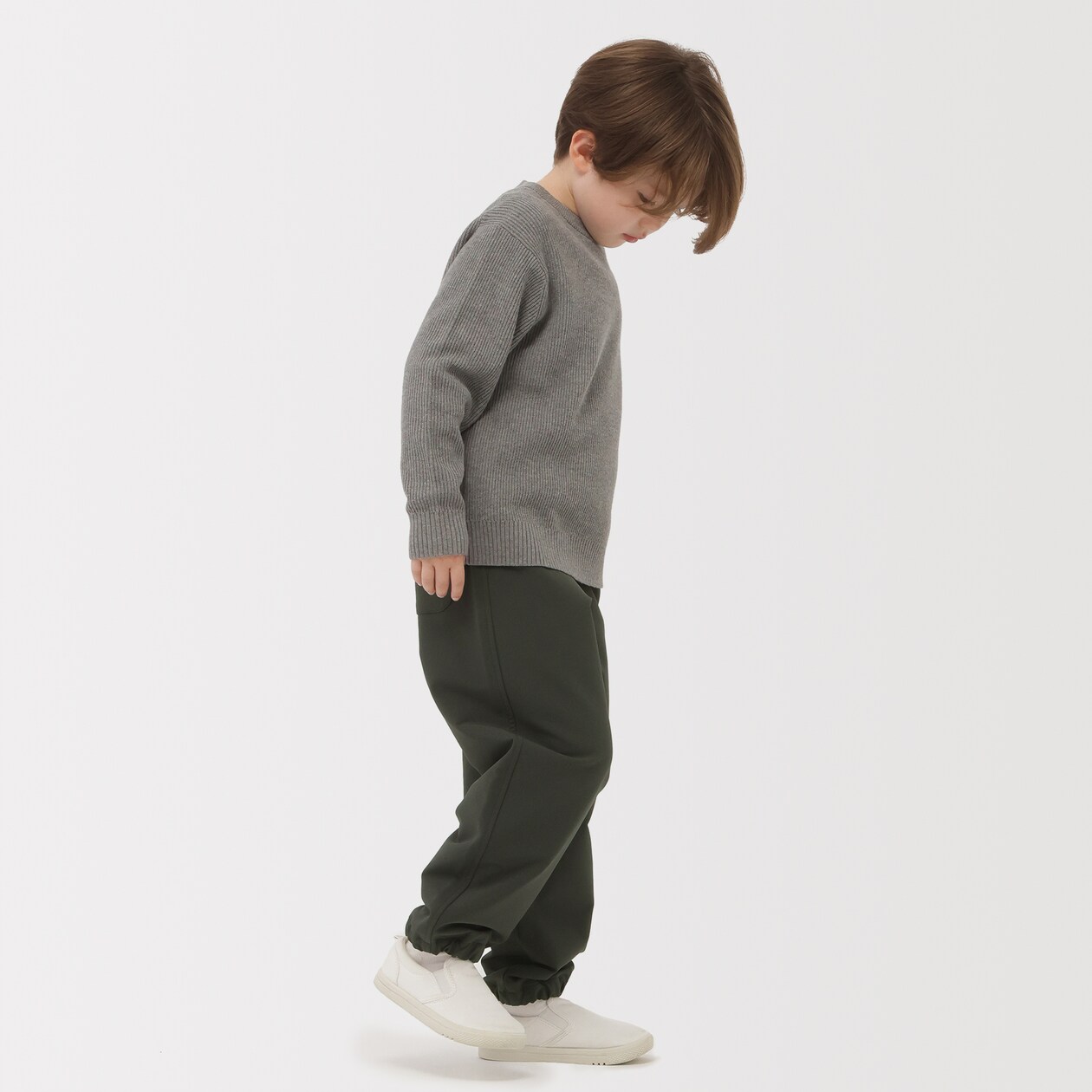 キッズ　防風裏起毛ストレッチジョガーパンツ