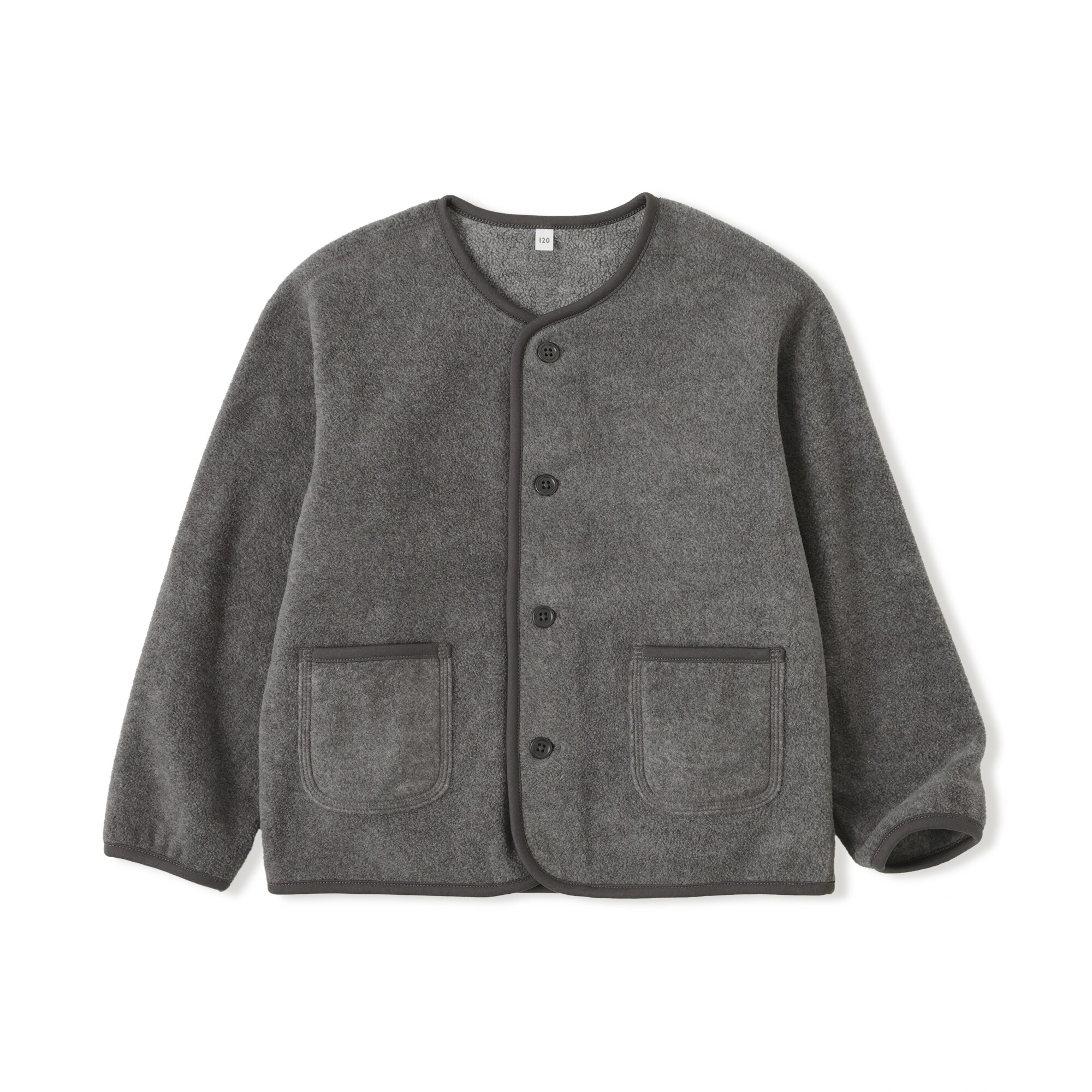 キッズ　素材に還るフリースカーディガン