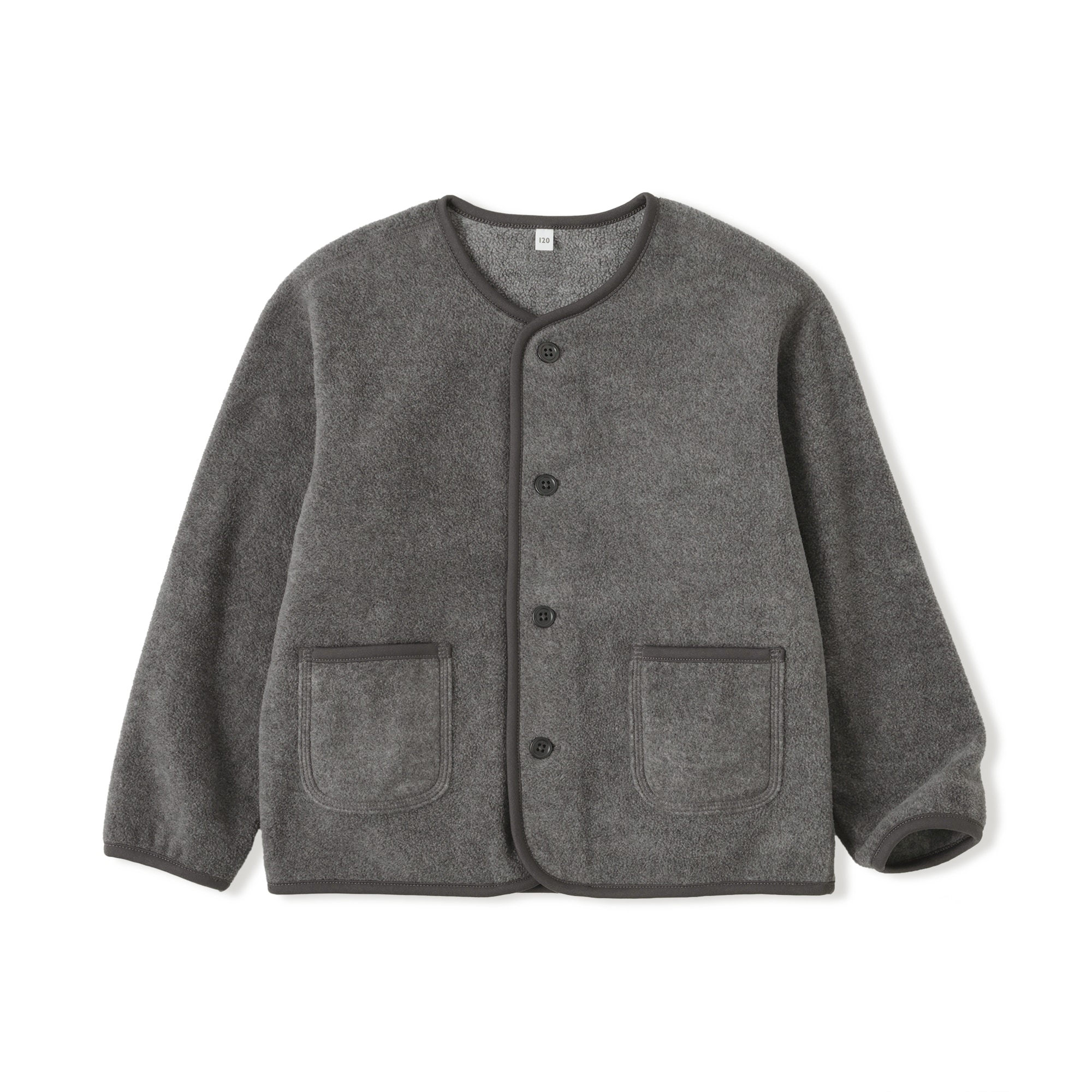 キッズ　素材に還るフリースカーディガン