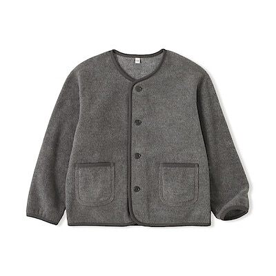 キッズ　素材に還るフリースカーディガン