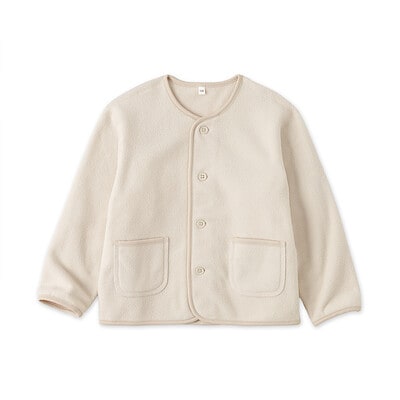 キッズ　素材に還るフリースカーディガン