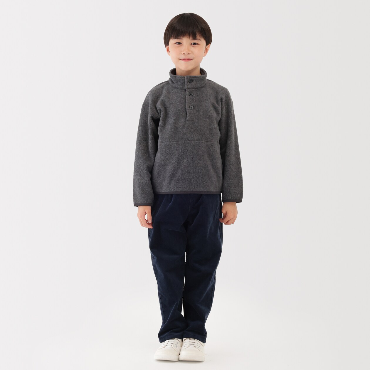 キッズ　素材に還るフリースプルオーバー