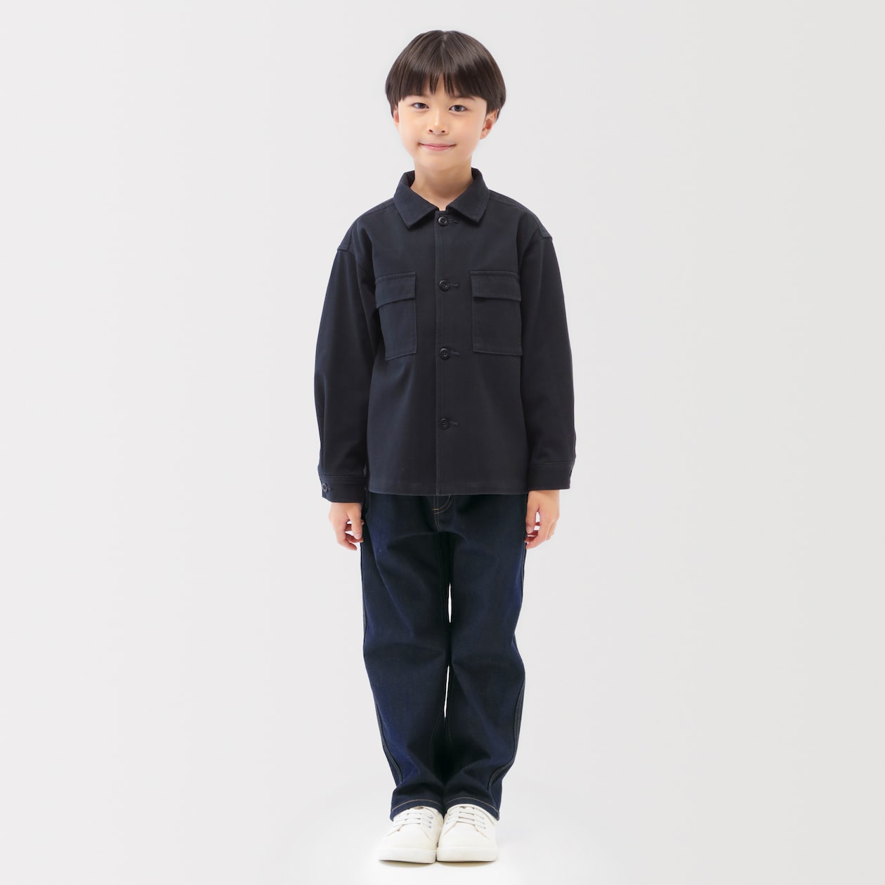 キッズ　ストレッチデニム調　ルーズフィットパンツ