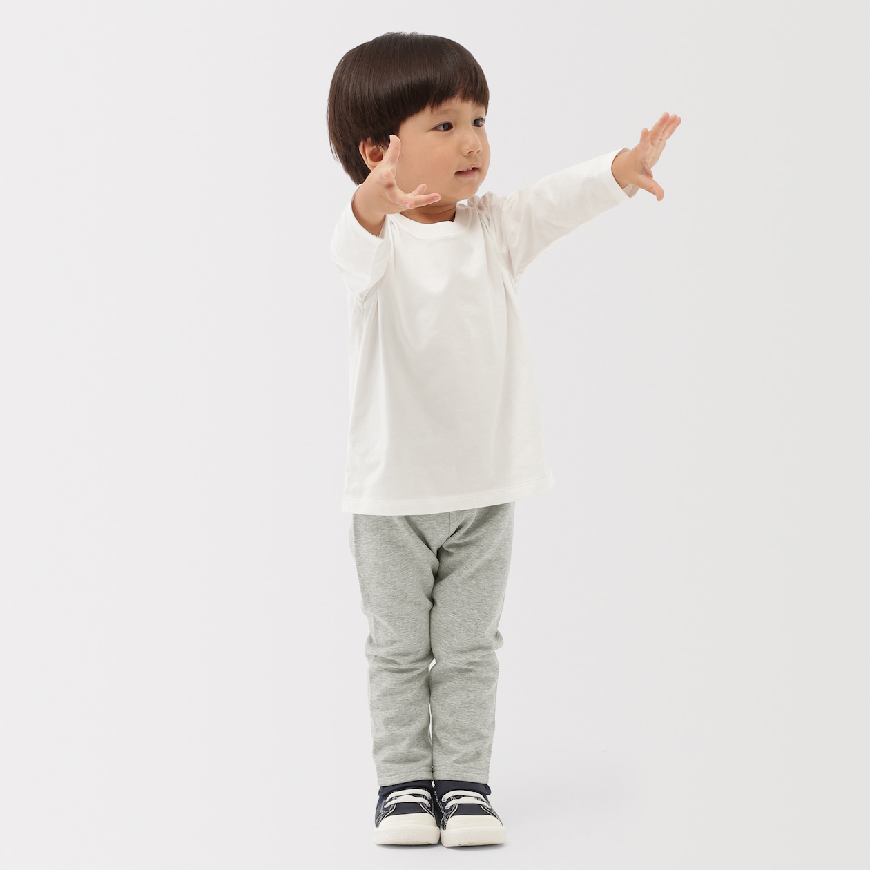 ベビー　おなかすっぽりストレッチ裏フリースパンツ