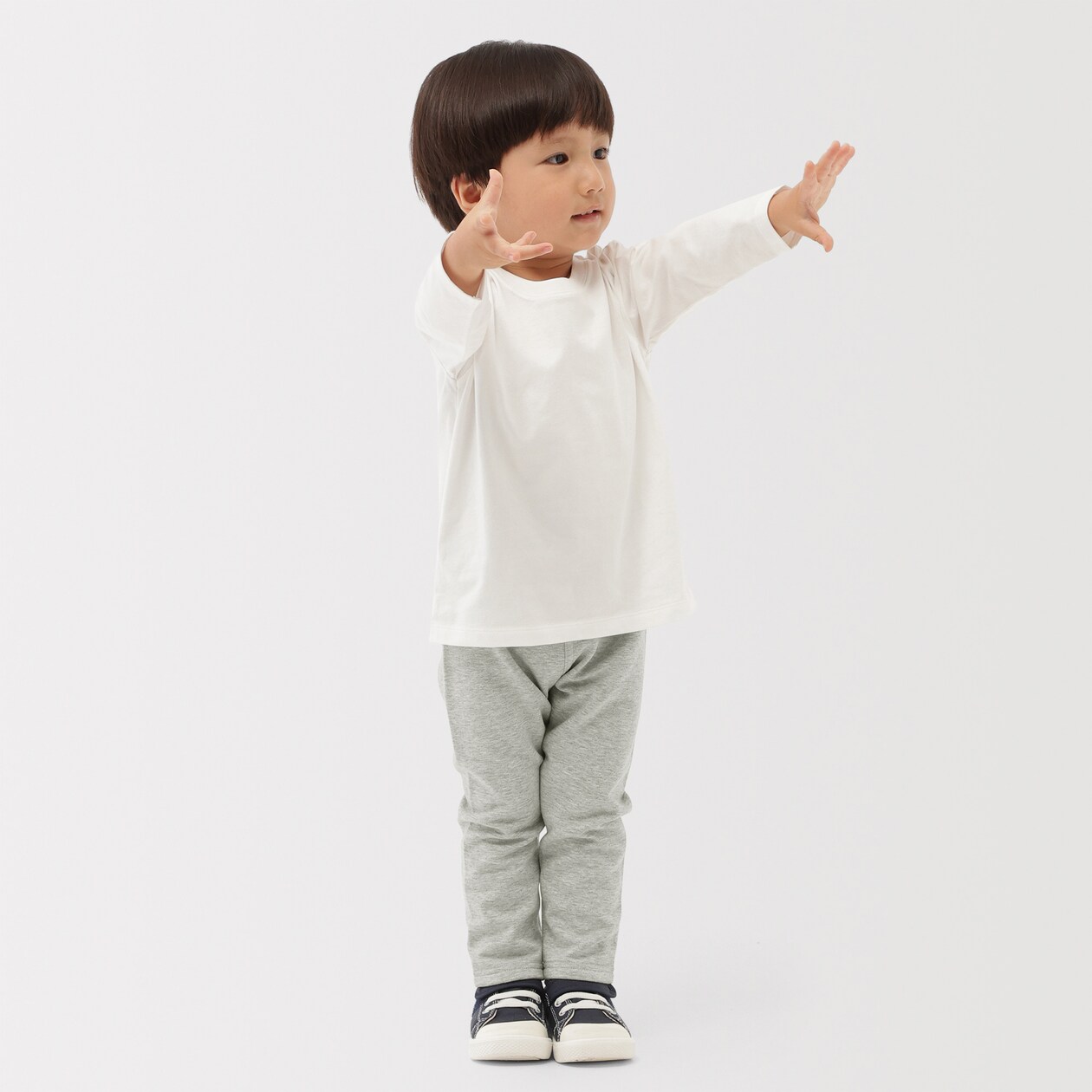 ベビー　おなかすっぽりストレッチ裏フリースパンツ