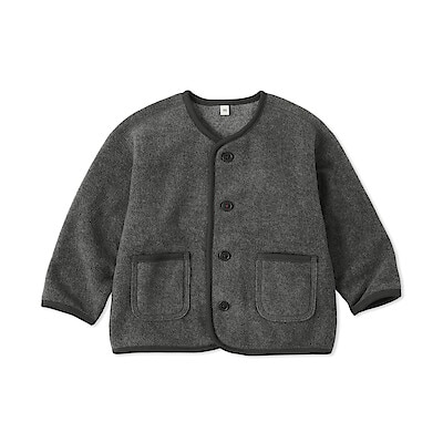 ベビー　素材に還るフリースカーディガン