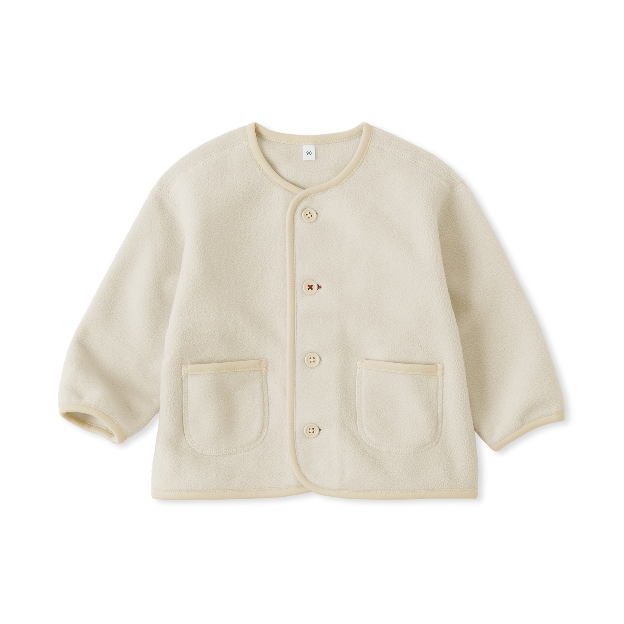 ベビー　素材に還るフリースカーディガン