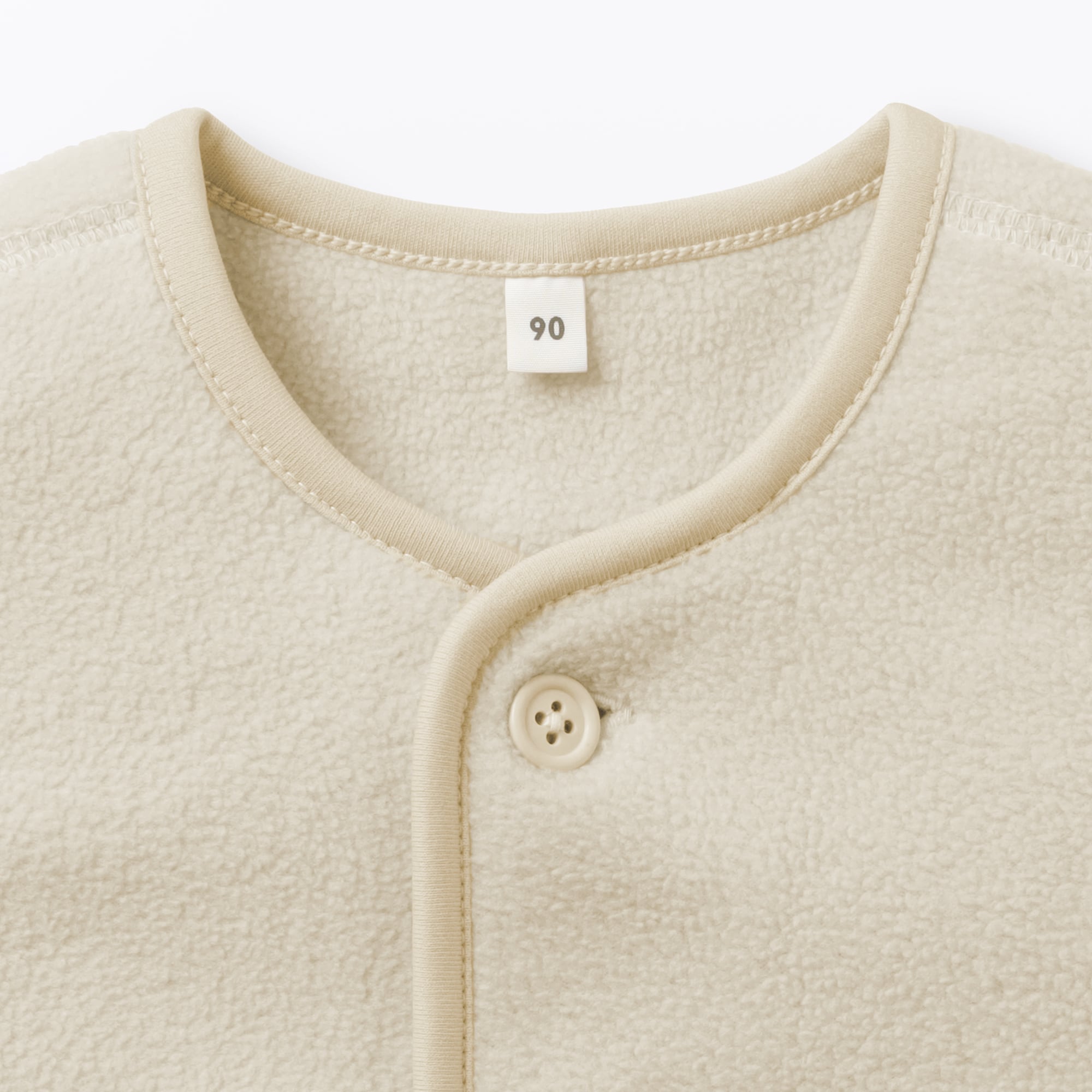 ベビー　素材に還るフリースカーディガン