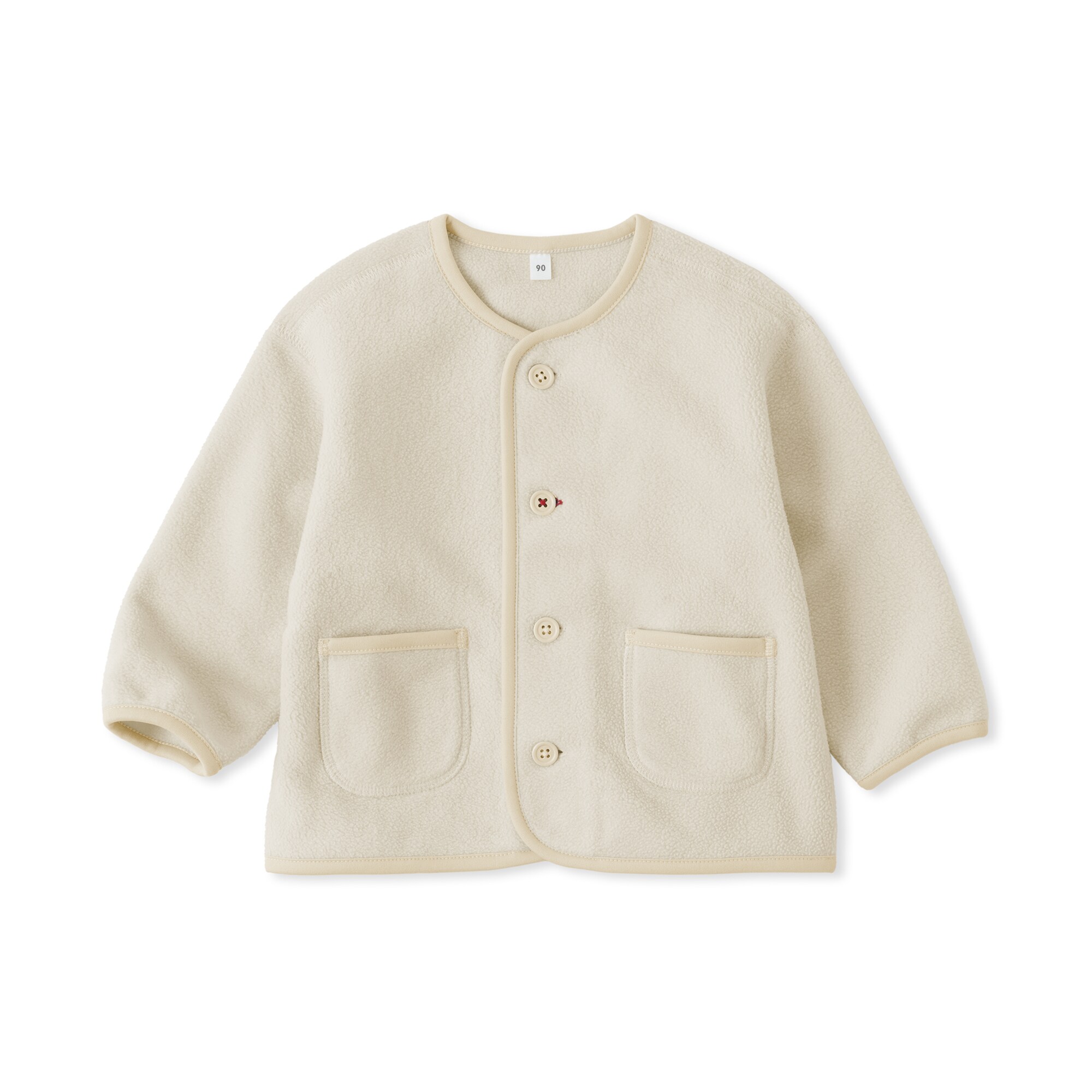 ベビー　素材に還るフリースカーディガン