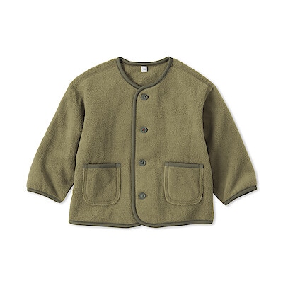 ベビー　素材に還るフリースカーディガン