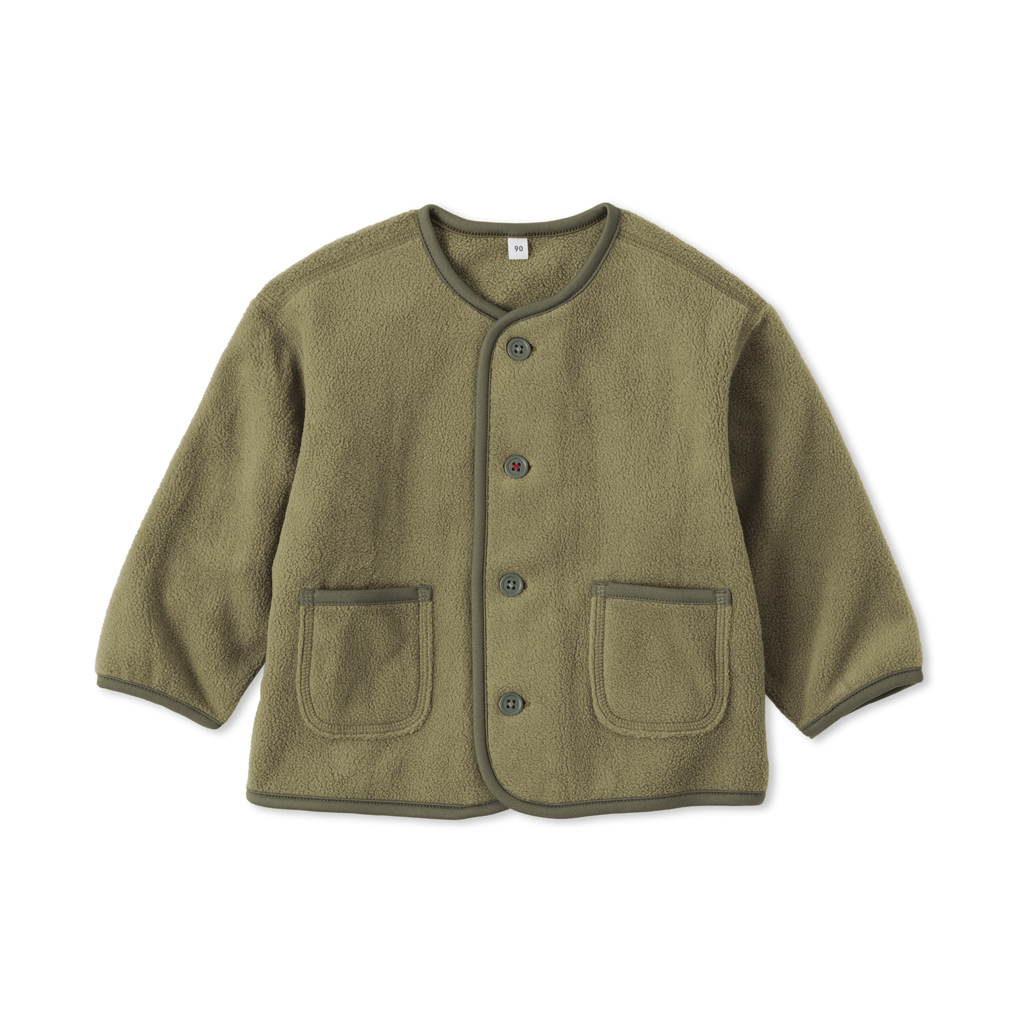 ベビー　素材に還るフリースカーディガン