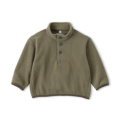 ベビー　素材に還るフリースプルオーバー