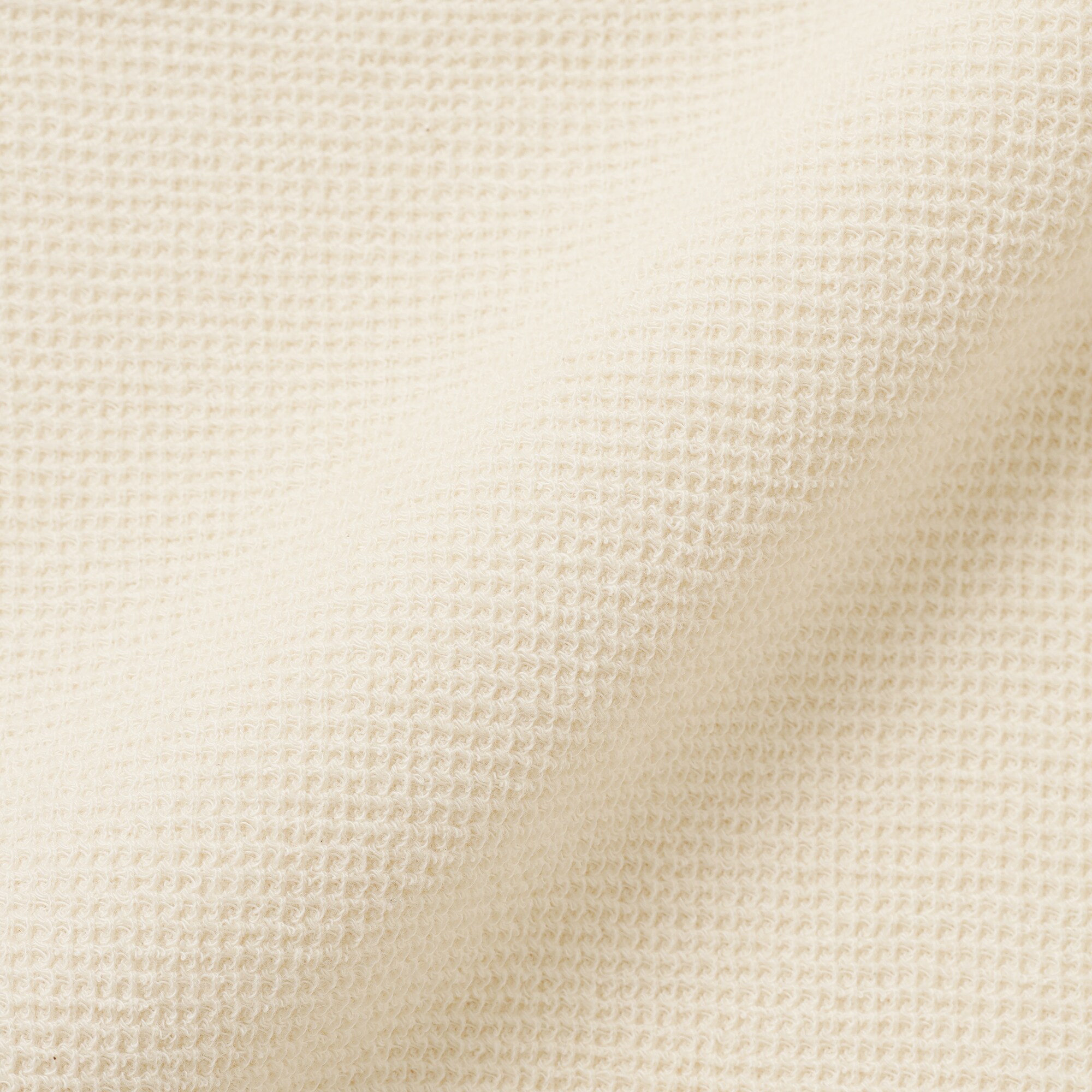 キッズ　ワッフル編みクルーネック長袖Ｔシャツ