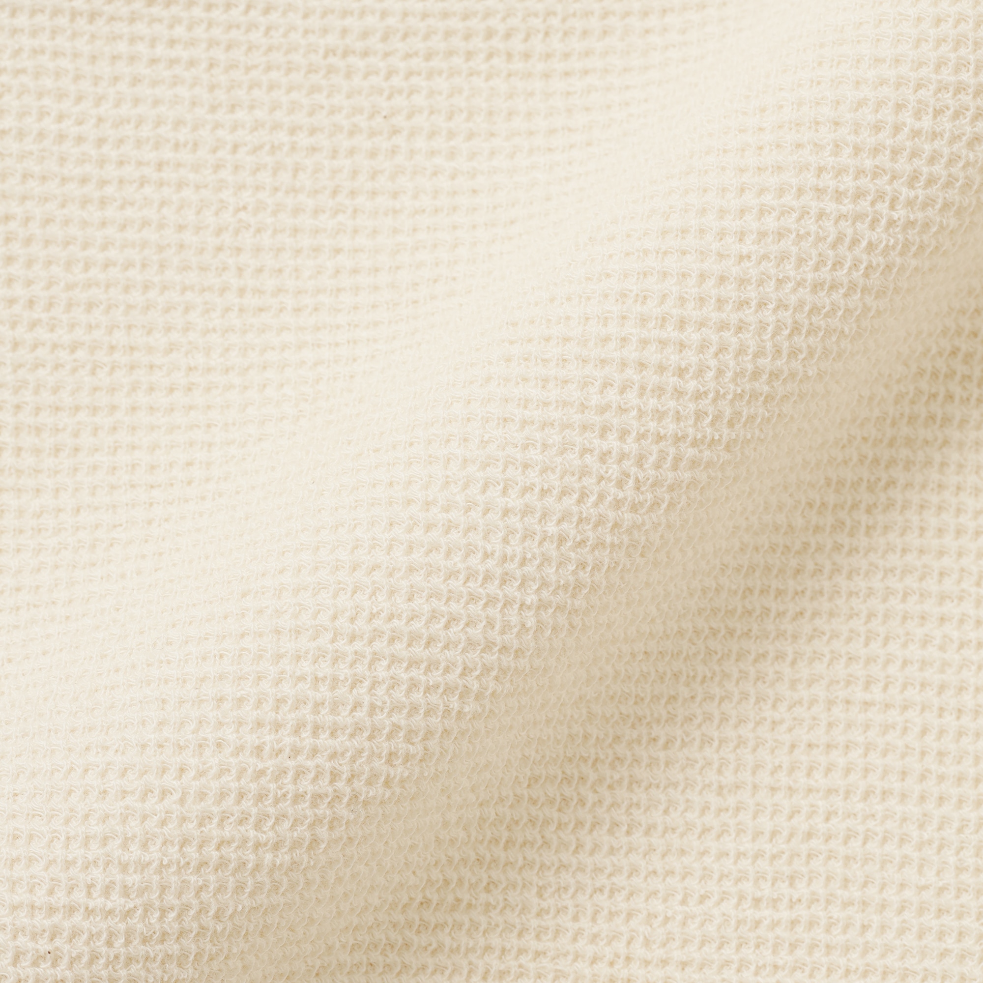 キッズ　ワッフル編みクルーネック長袖Ｔシャツ