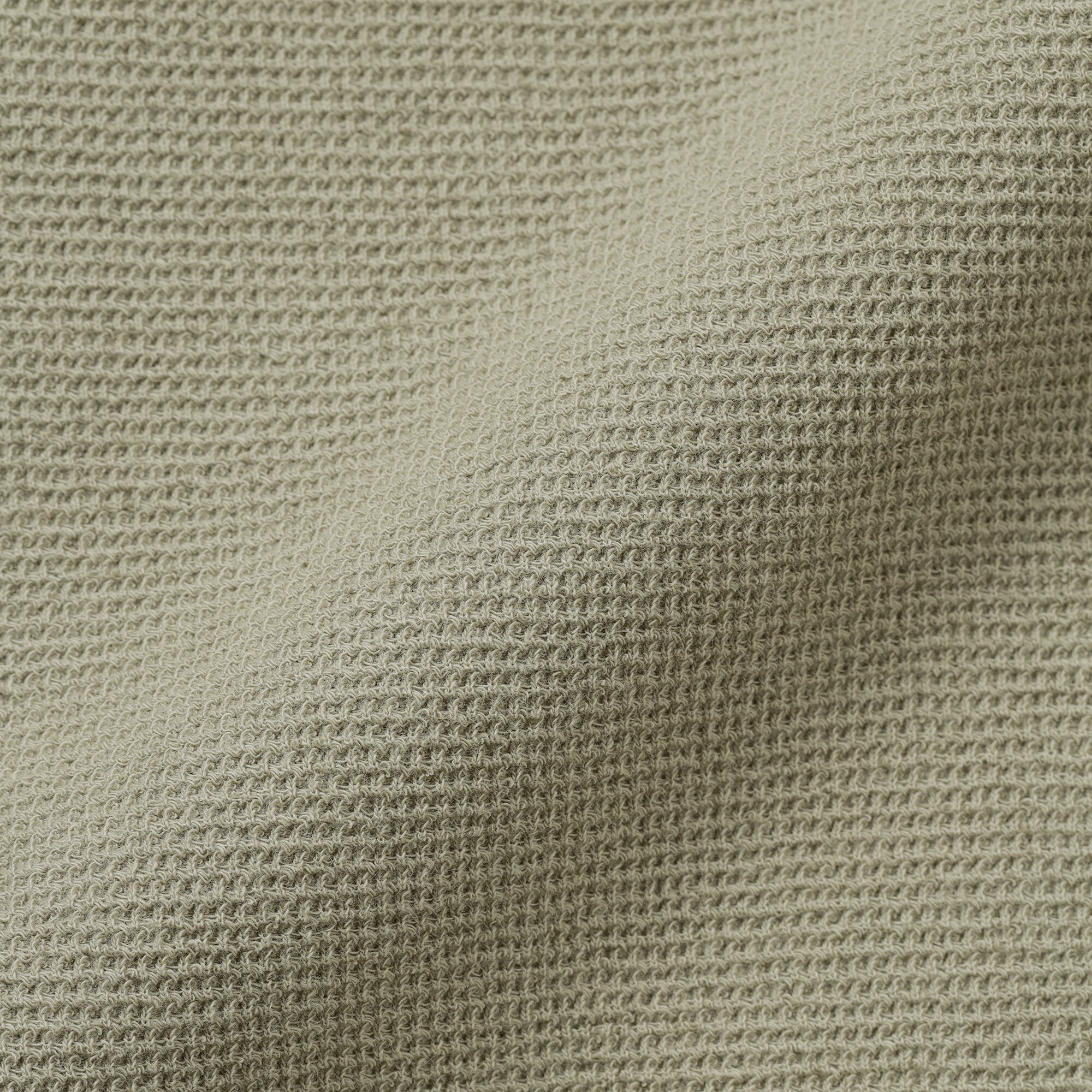 キッズ　ワッフル編みクルーネック長袖Ｔシャツ