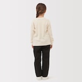 キッズ　ワッフル編みクルーネック長袖Ｔシャツ