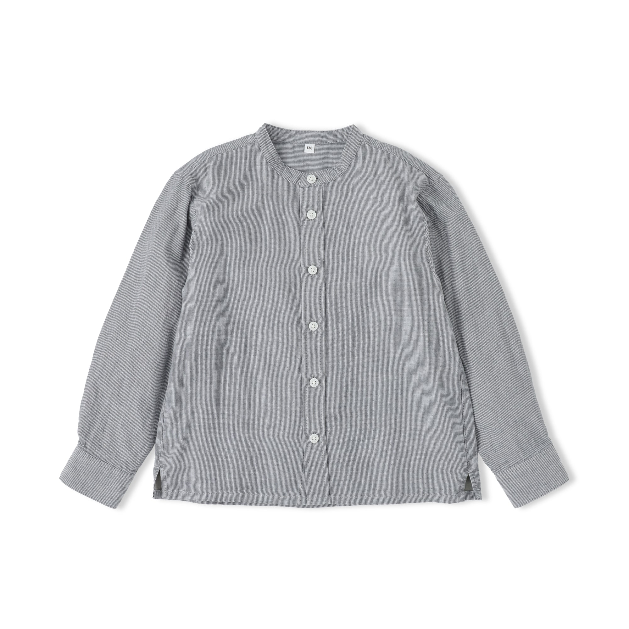 キッズ 二重ガーゼスタンドカラー長袖シャツ | 無印良品 キッズ 二重ガーゼスタンドカラー長袖シャツ | 無印良品