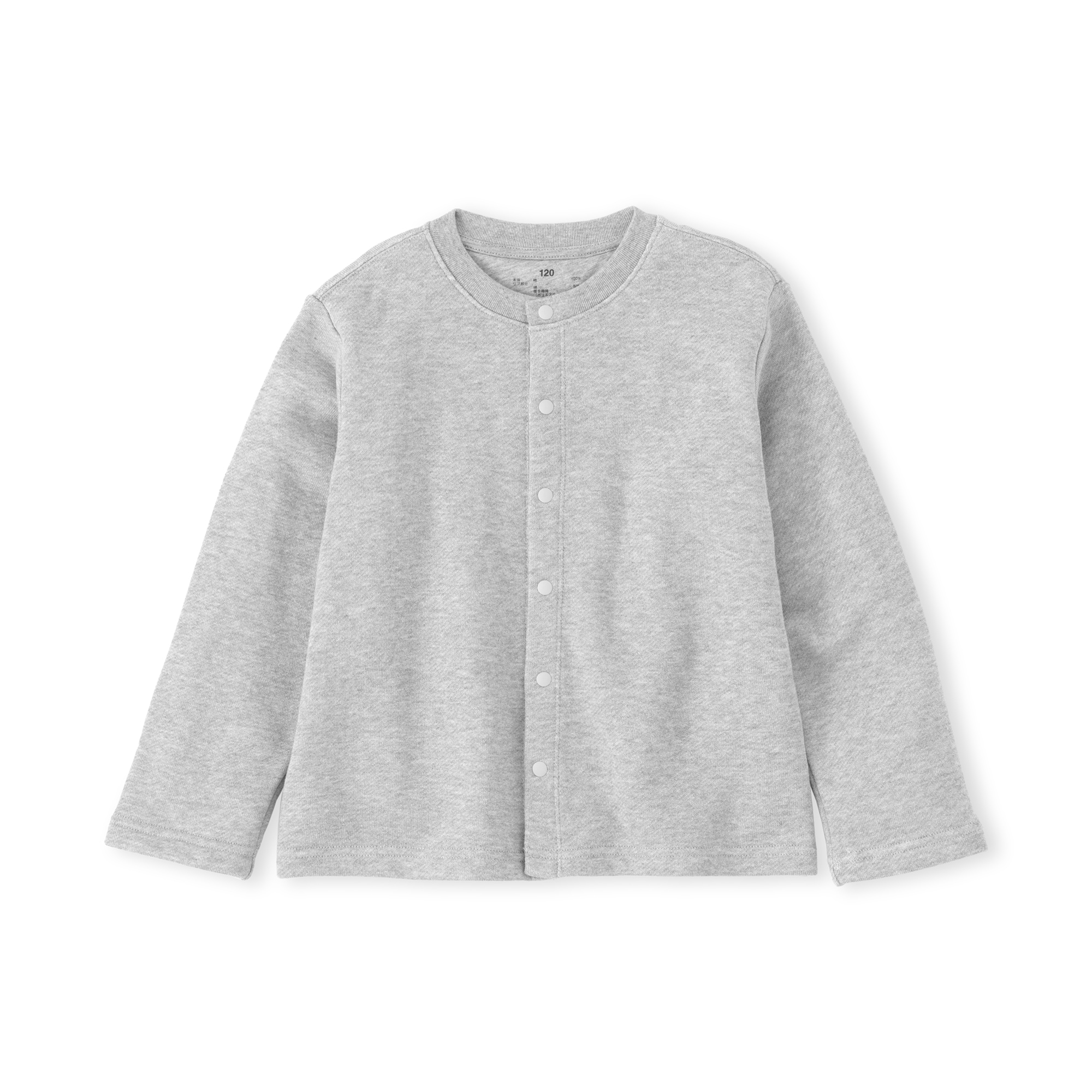 キッズ　裏毛スウェットカーディガン