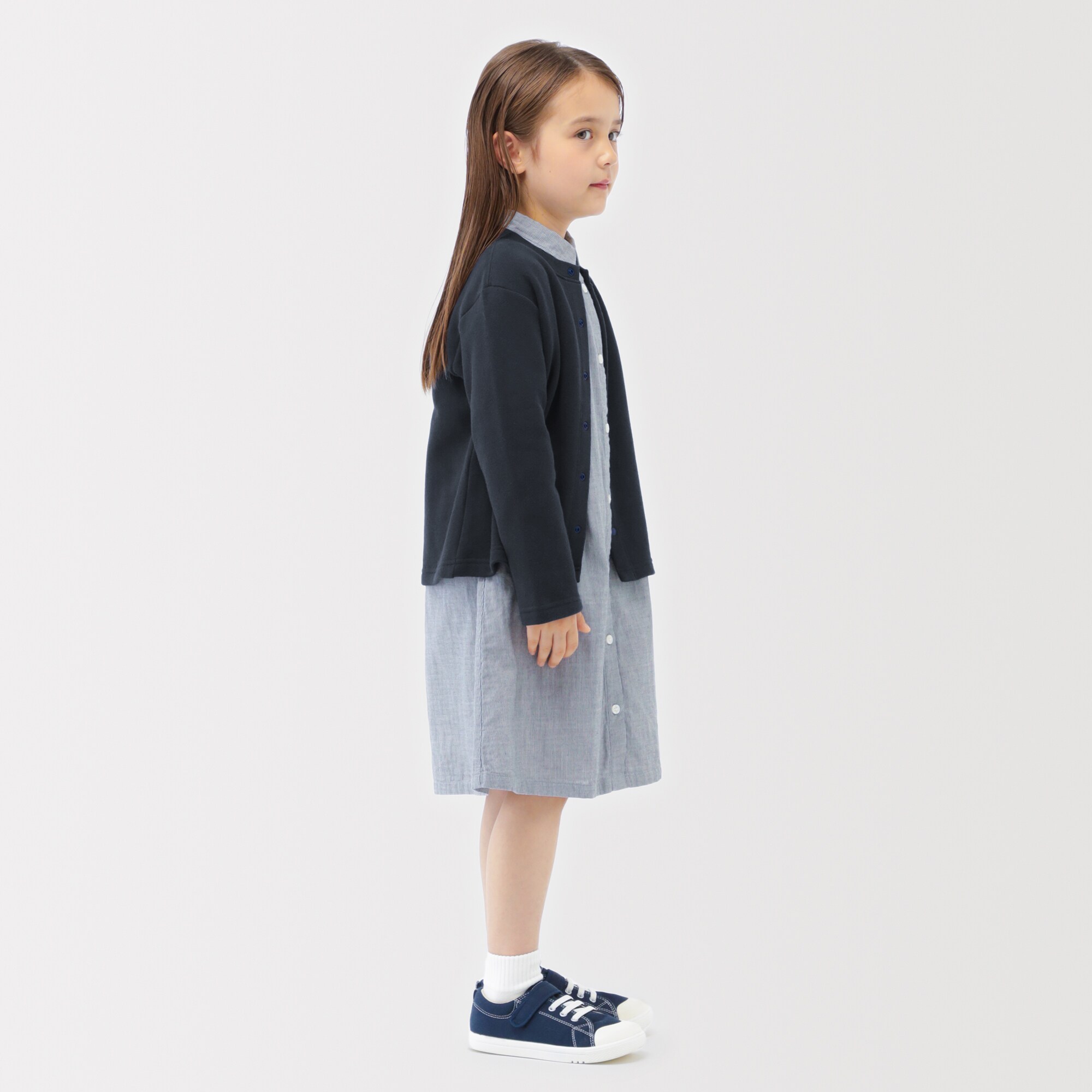 キッズ　裏毛スウェットカーディガン