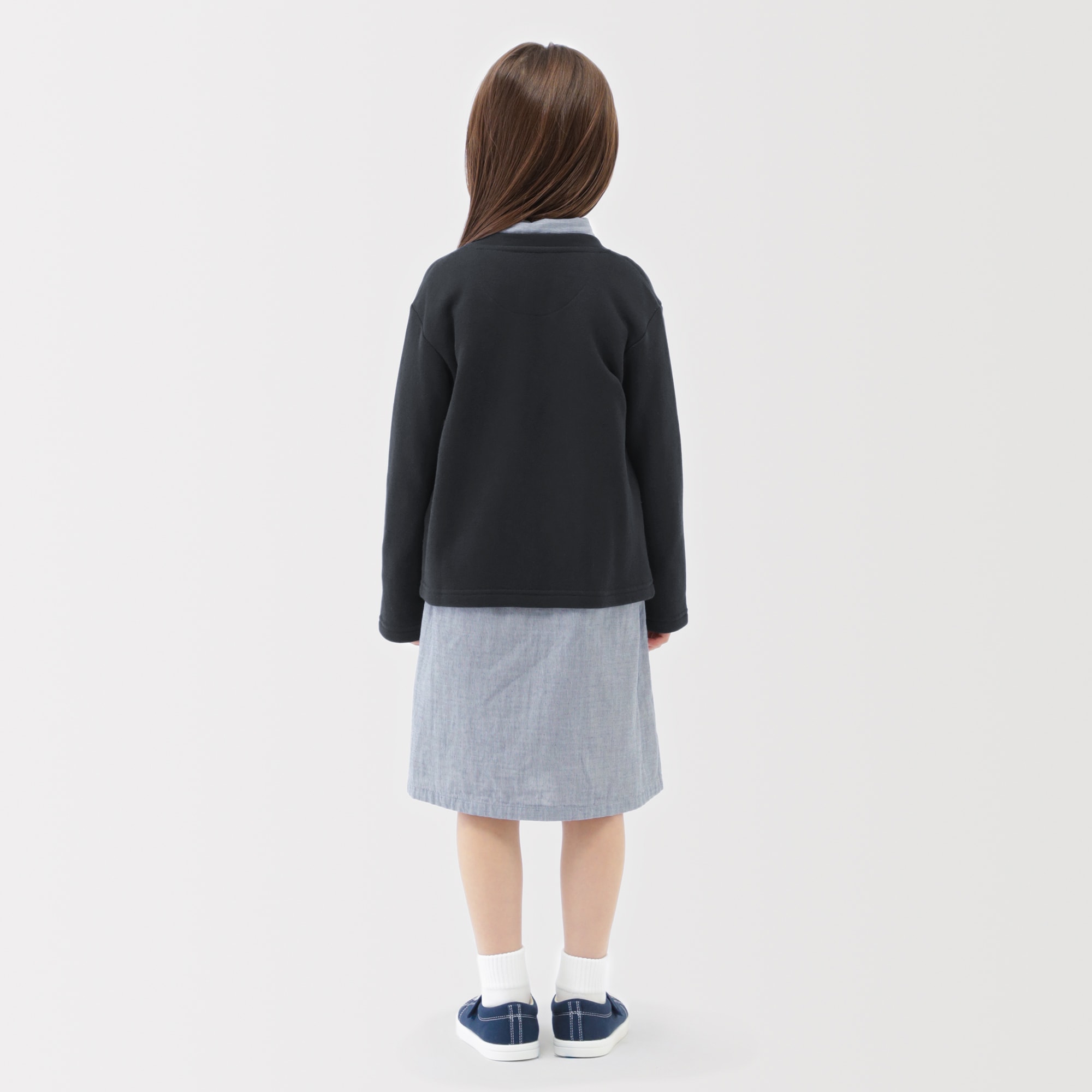 キッズ　裏毛スウェットカーディガン