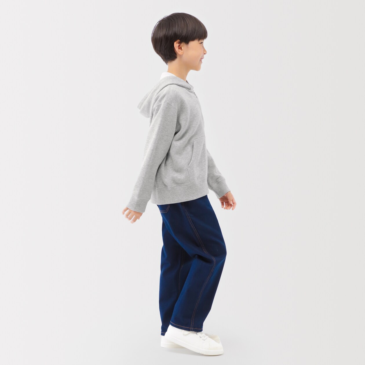 キッズ　裏毛スウェットフルジップパーカ