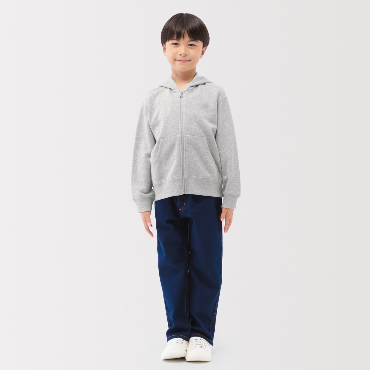 キッズ　裏毛スウェットフルジップパーカ