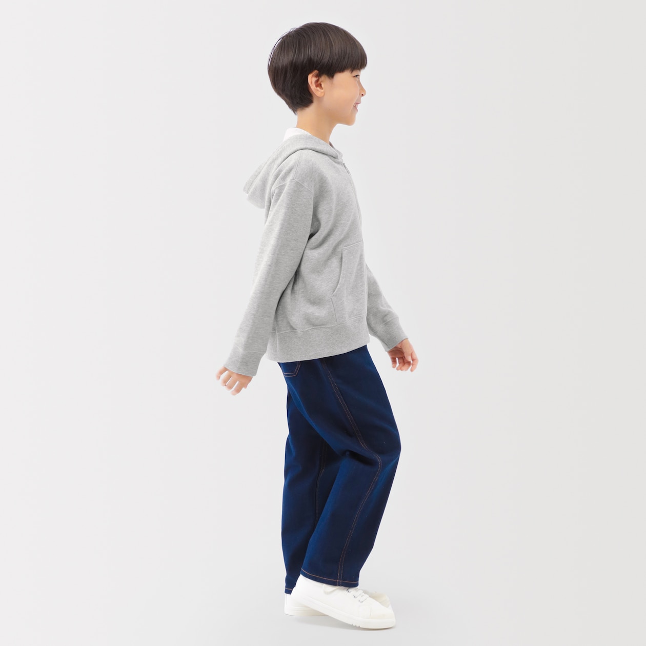 キッズ　裏毛スウェットフルジップパーカ