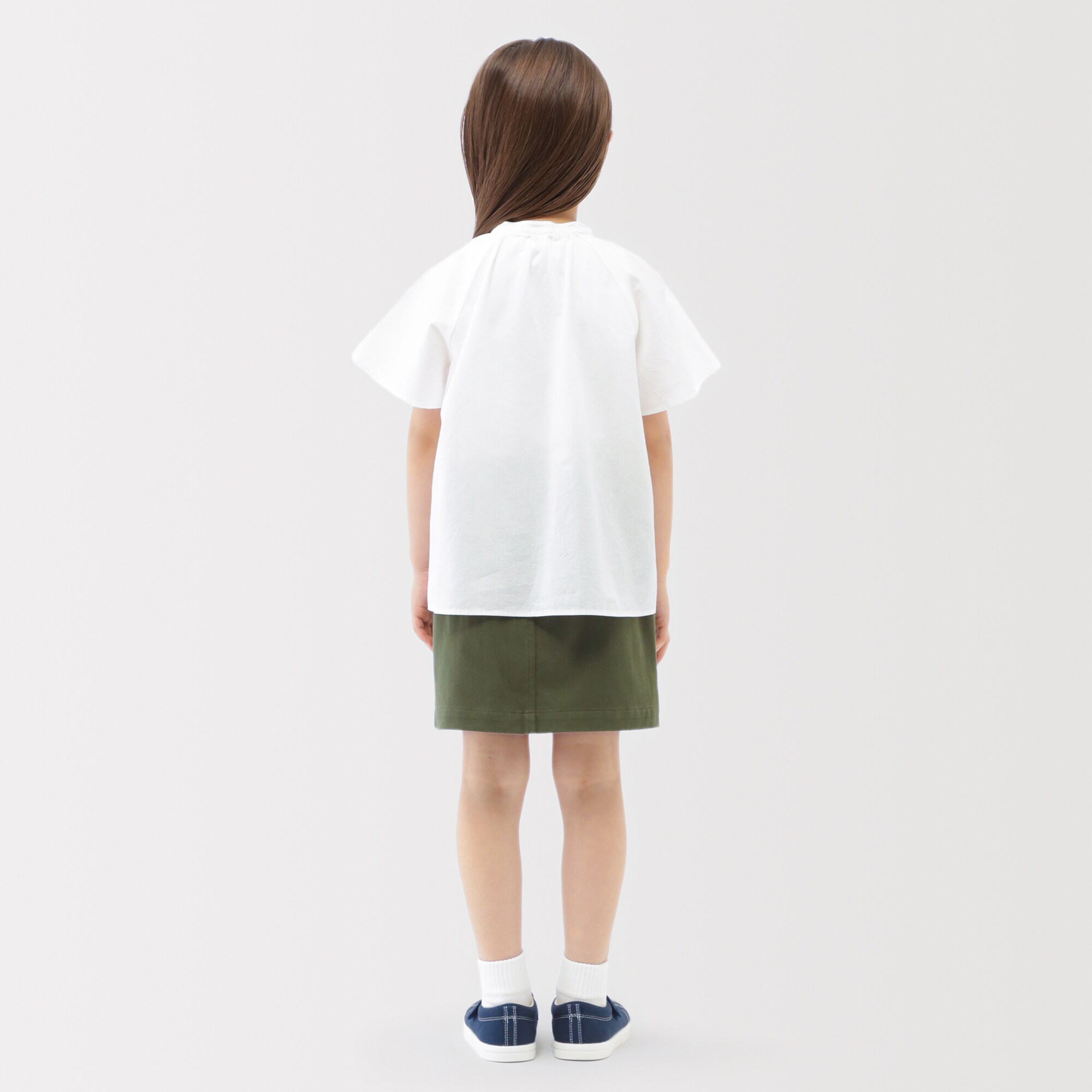 キッズ　涼感ブロード半袖ブラウス