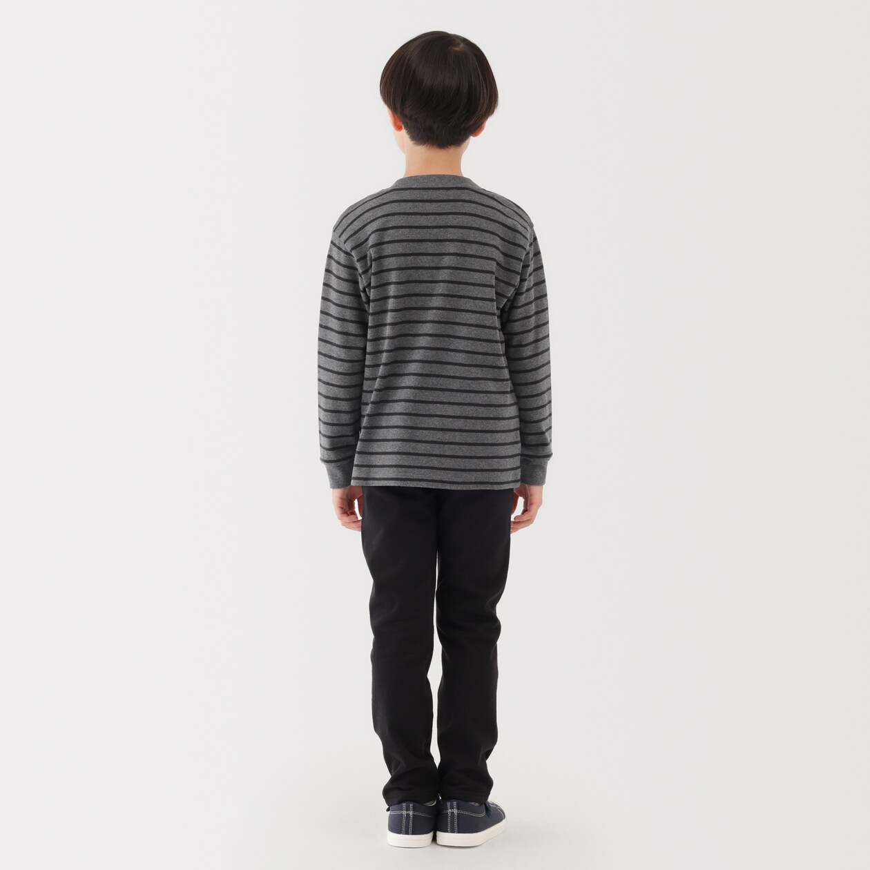 キッズ　両面起毛クルーネック長袖Ｔシャツ