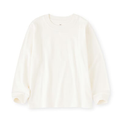 キッズ　両面起毛クルーネック長袖Ｔシャツ