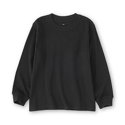 キッズ　両面起毛クルーネック長袖Ｔシャツ