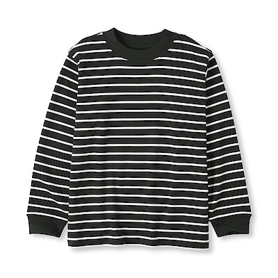 キッズ　両面起毛クルーネック長袖Ｔシャツ