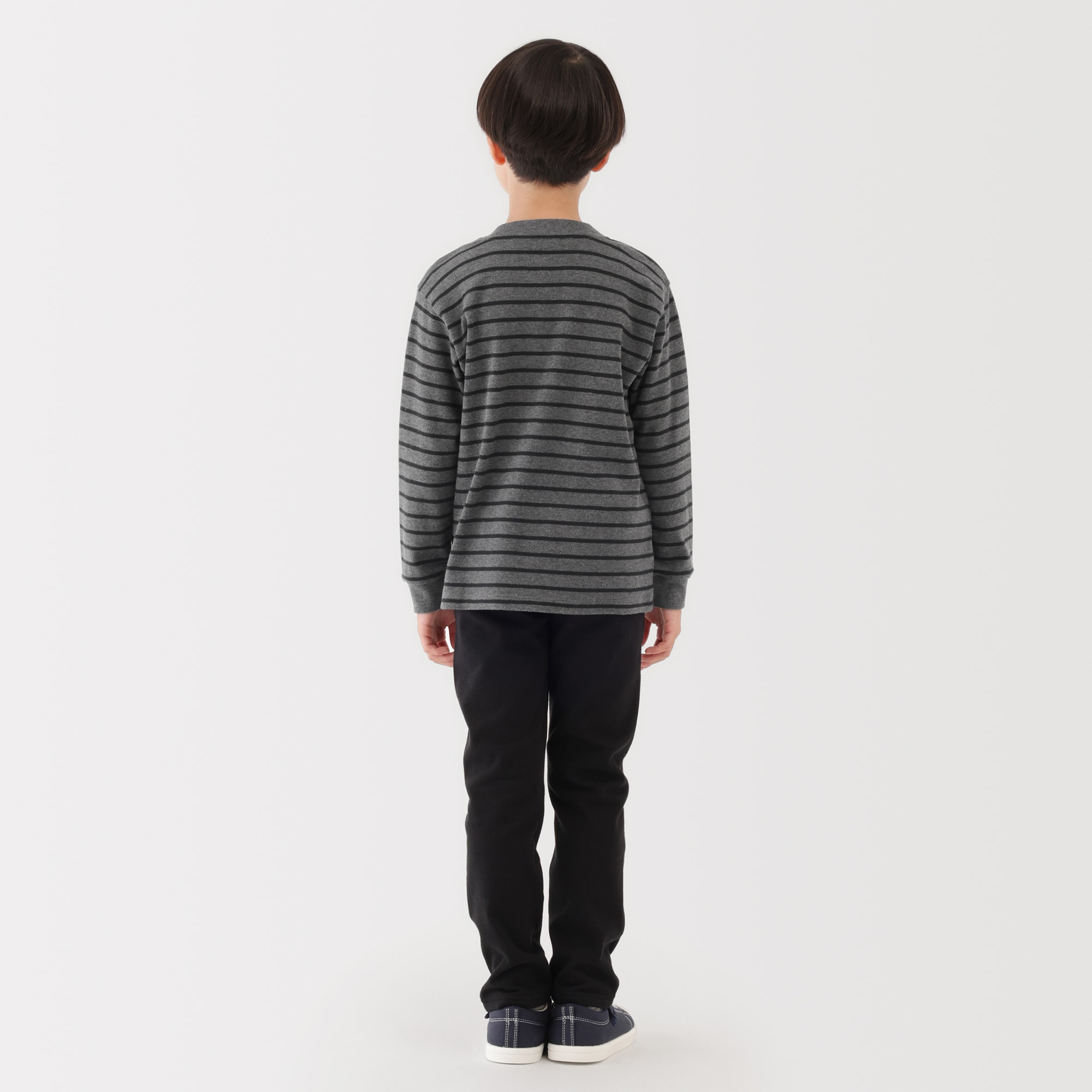 キッズ　両面起毛クルーネック長袖Ｔシャツ