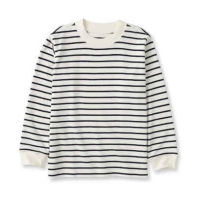 キッズ　両面起毛クルーネック長袖Ｔシャツ