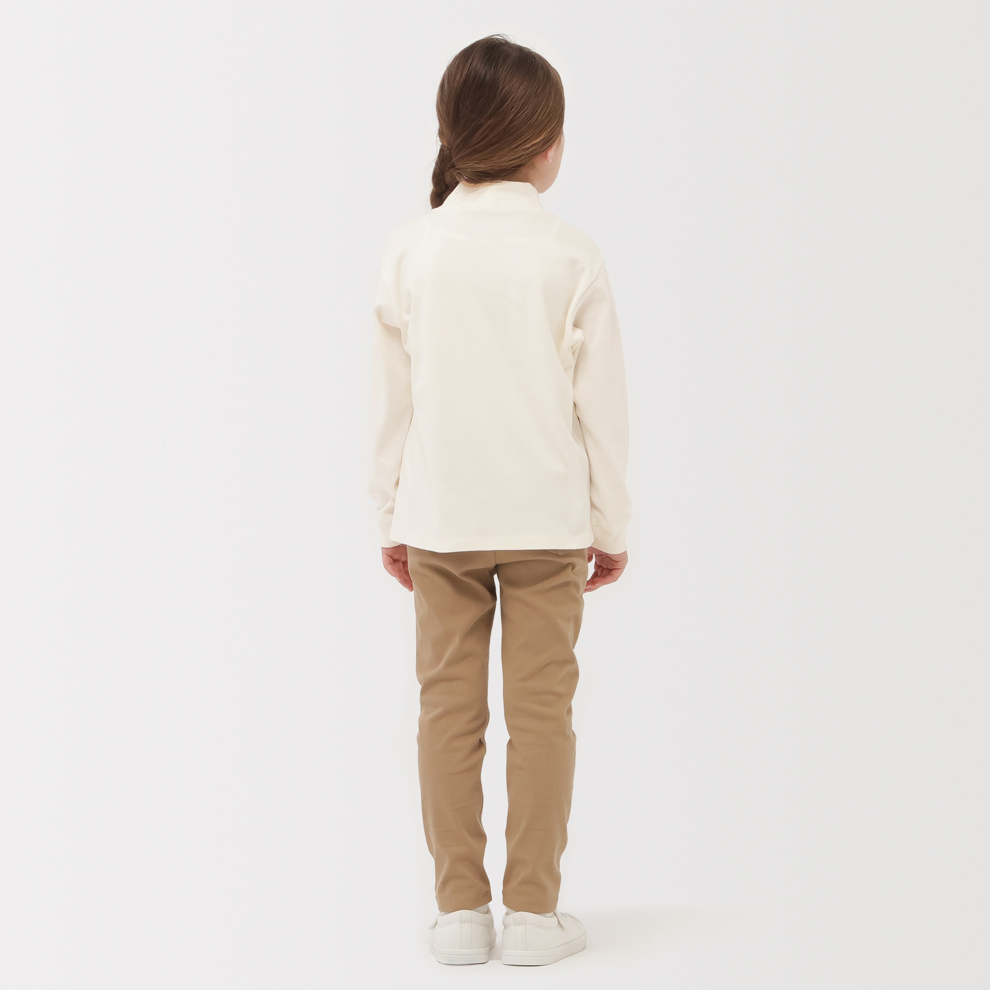 キッズ　両面起毛ハイネック長袖Ｔシャツ